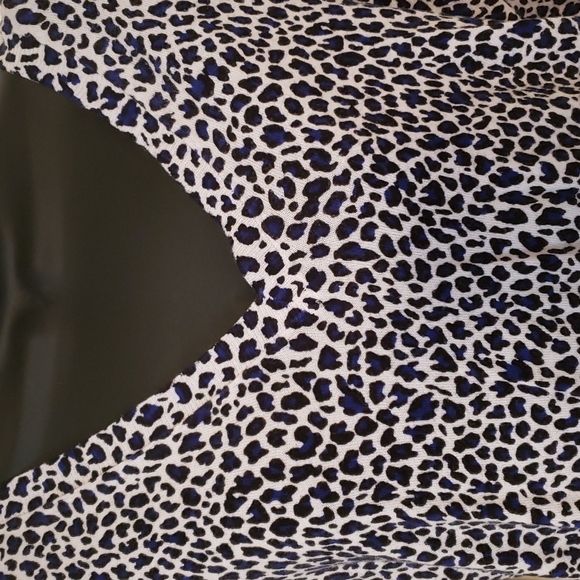 Michael Kors Electric Blue Leopard Print Sweater. - Picture 5 of 5
